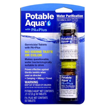 Potable Aqua Water Purification Tablets With PA Plus